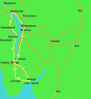 lake district - windermere to grange over Sands