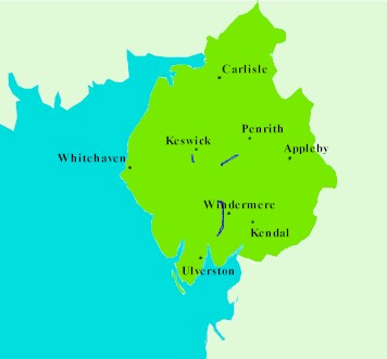 cumbria towns map